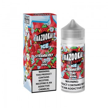 Bazooka 100mL- Strawberry Sour Straws Iced